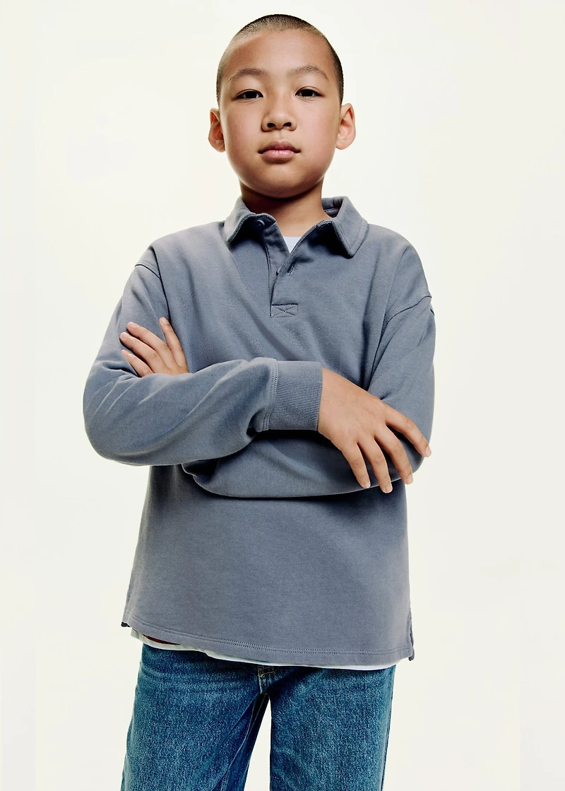 Polo-neck sweatshirt