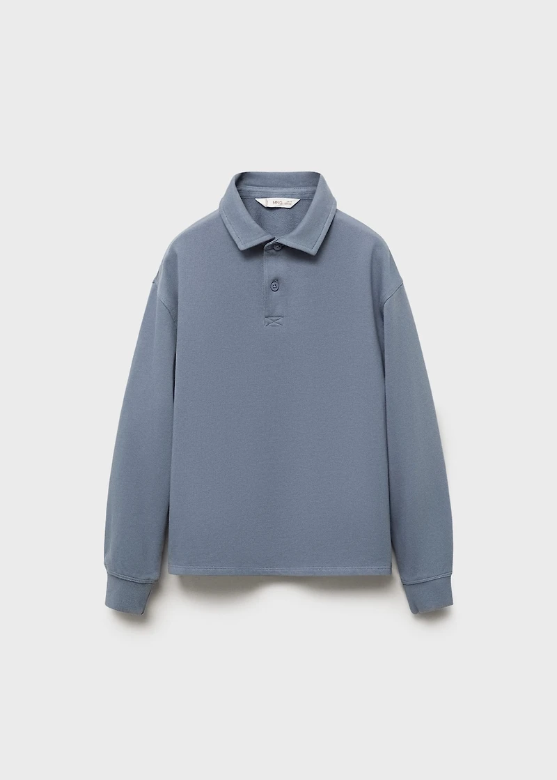 Polo-neck sweatshirt