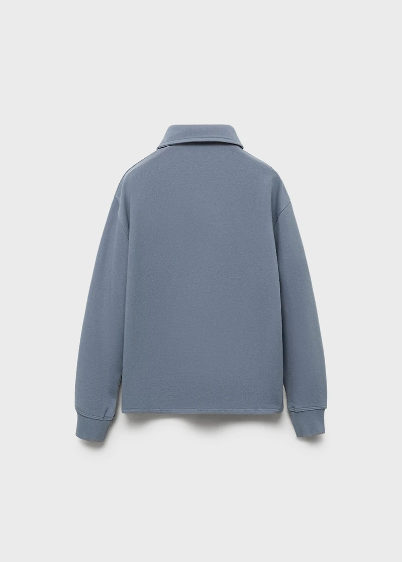 Polo-neck sweatshirt