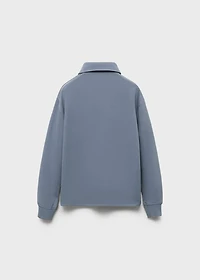 Polo-neck sweatshirt