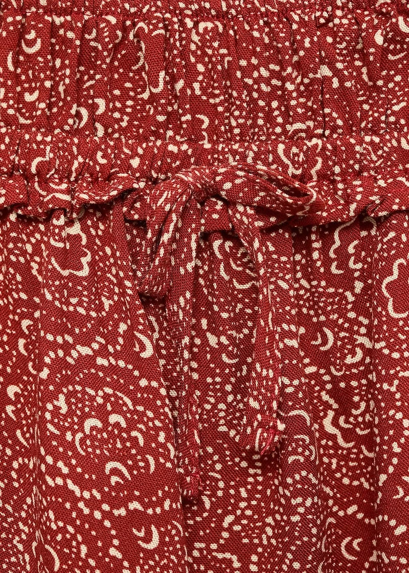 Printed short skirt