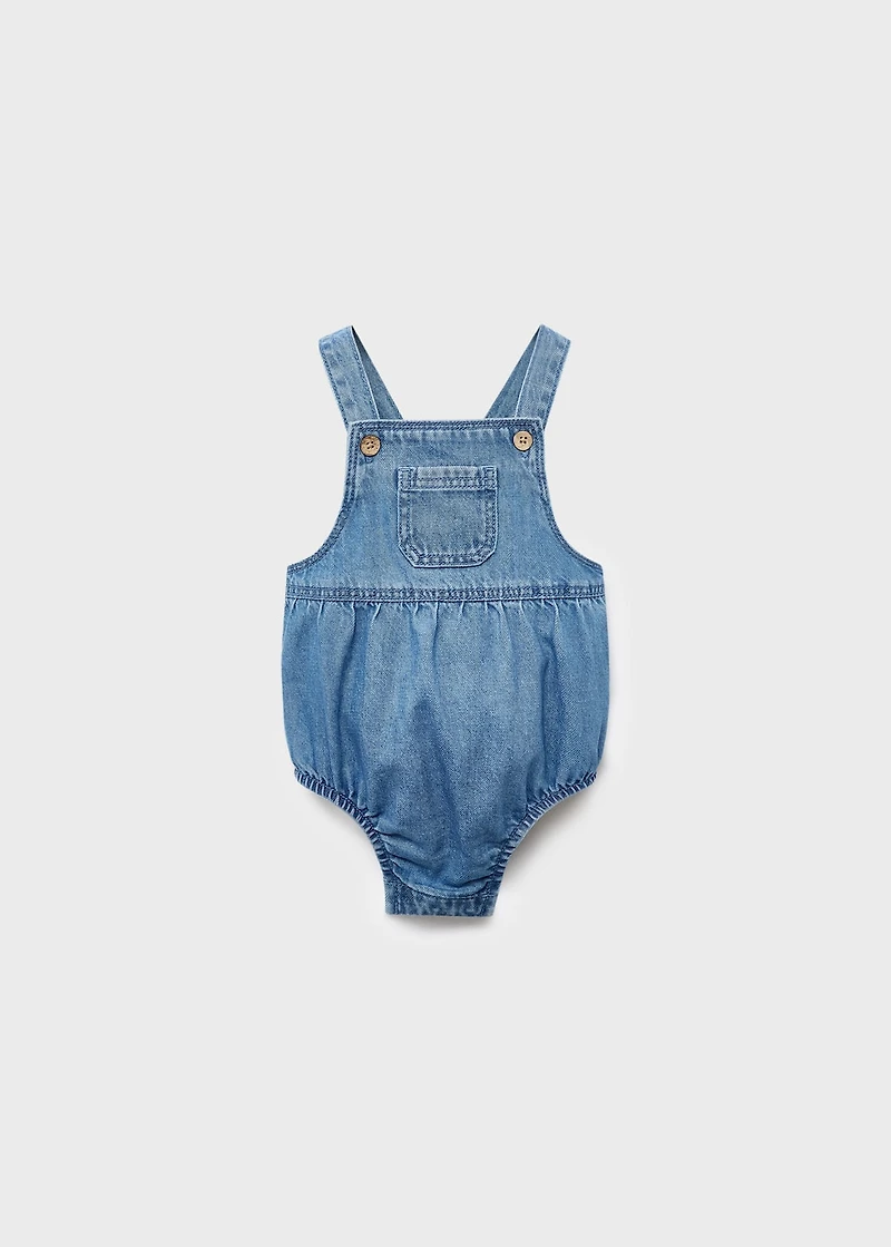 Denim cotton romper
