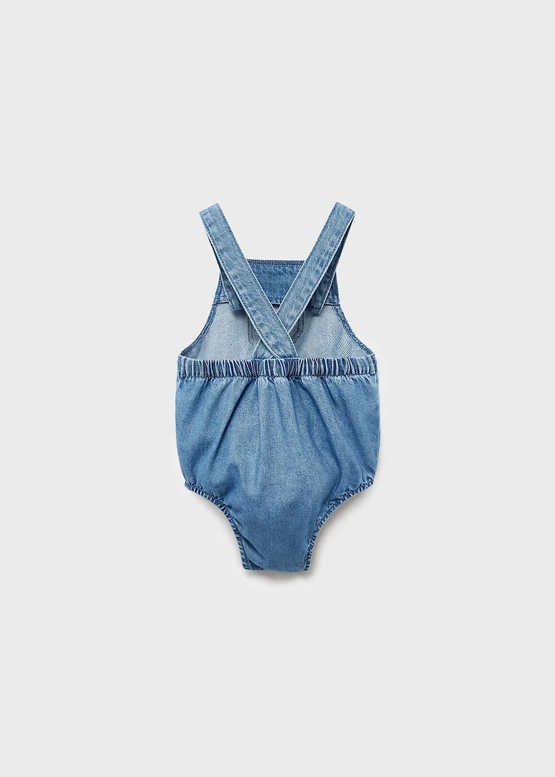 Denim cotton romper
