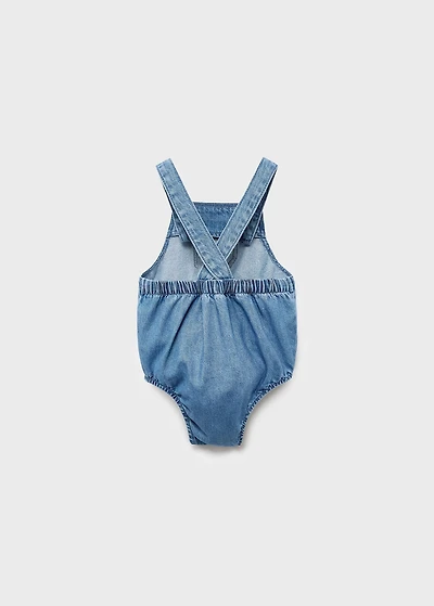 Denim cotton romper