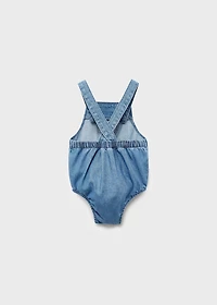 Denim cotton romper