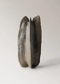 Tall organic stoneware vase