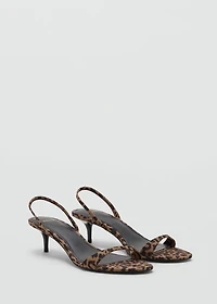 Animal print heel sandal