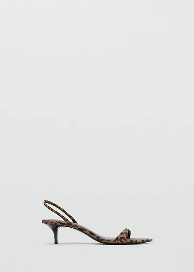 Animal print heel sandal