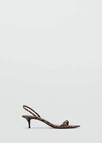 Animal print heel sandal