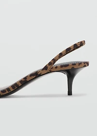 Animal print heel sandal