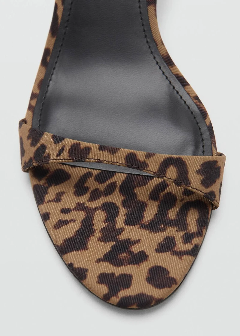 Animal print heel sandal