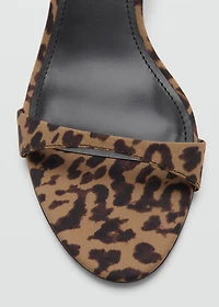 Animal print heel sandal