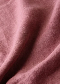 Linen tablecloth with frayed edges for 6-8 diners