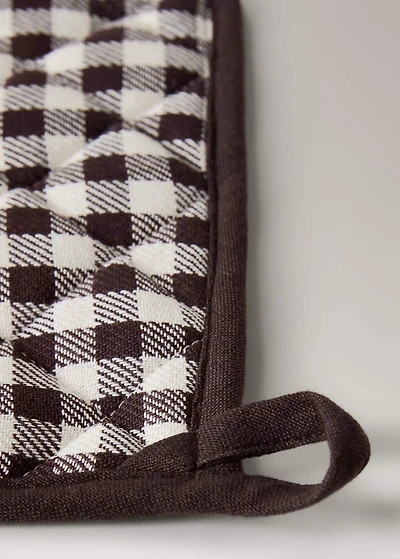 Gingham cotton pot holder