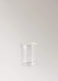 Large borosilicate bathroom jar with lid
