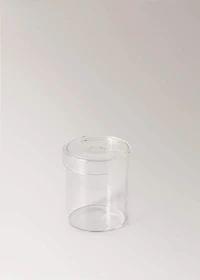 Large borosilicate bathroom jar with lid