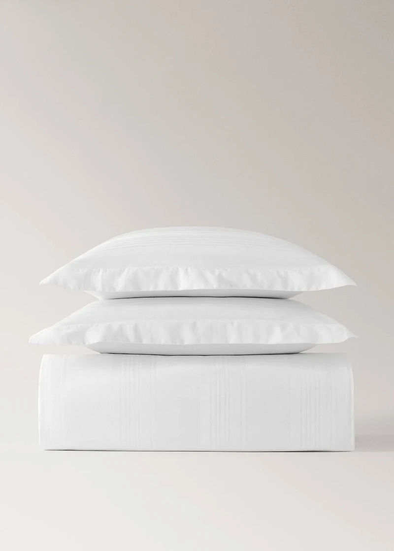 300-thread count cotton satin striped duvet cover for 135/140 cm bed
