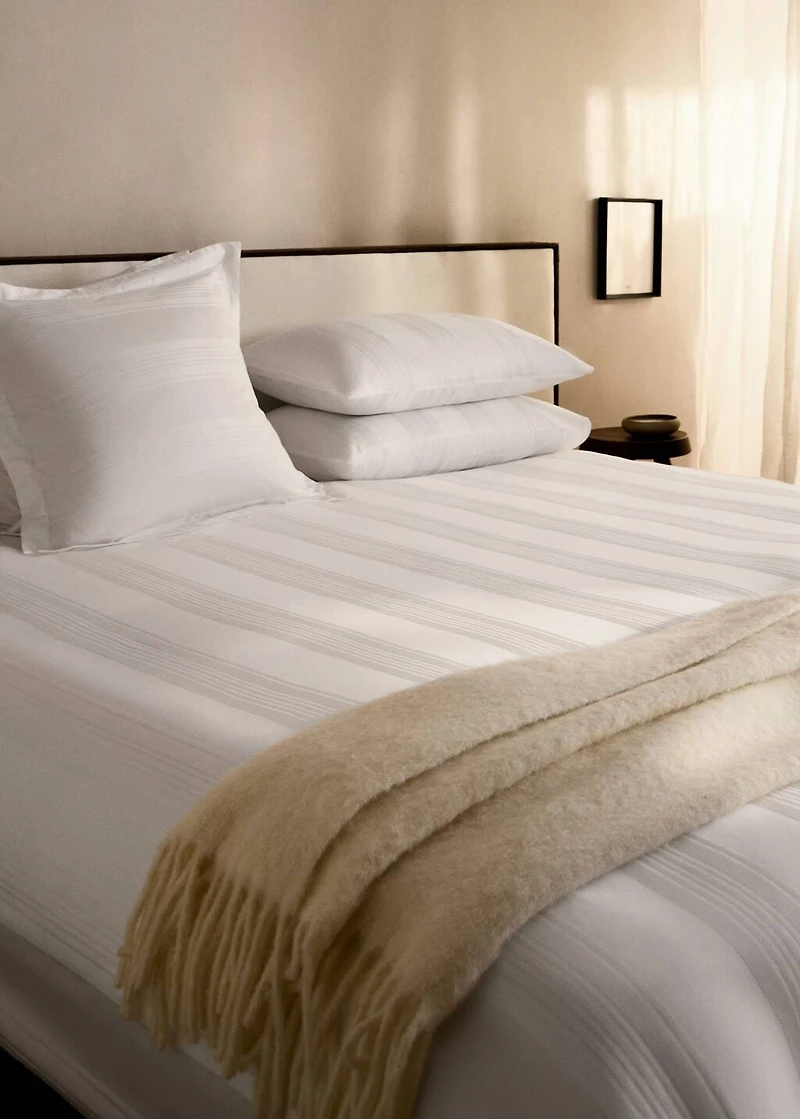 300-thread count cotton satin striped duvet cover for 135/140 cm bed