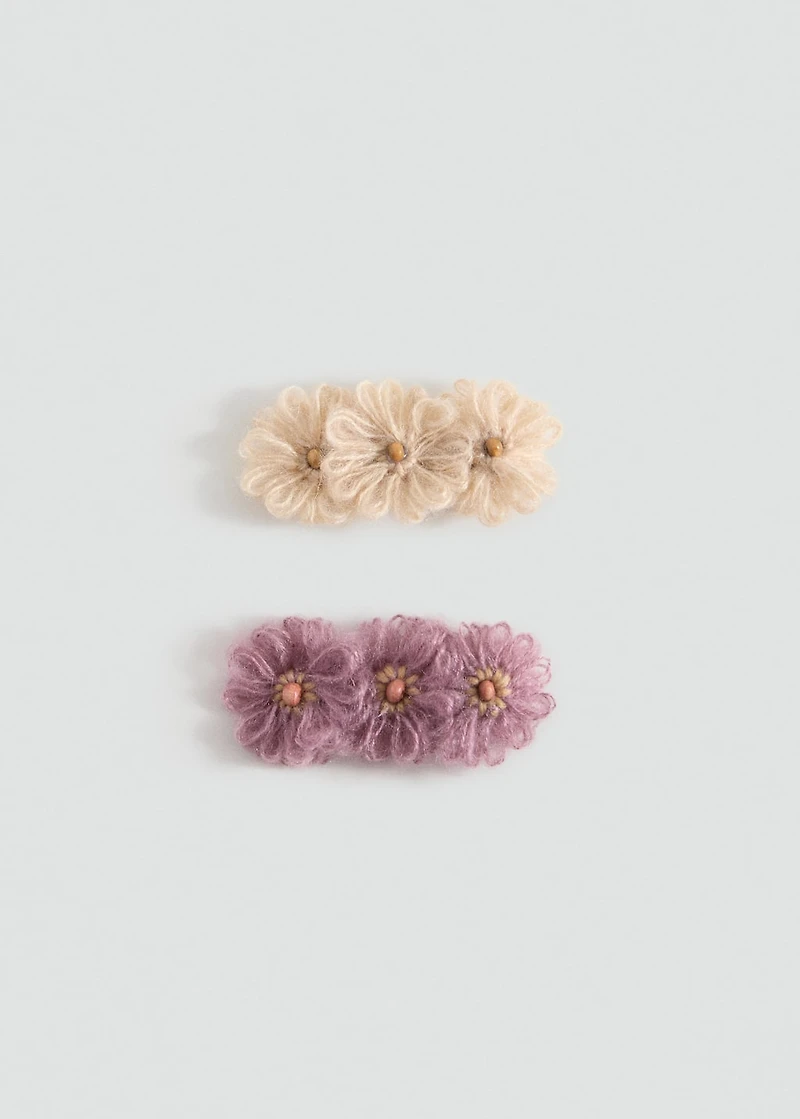 2 pack flower hairclips