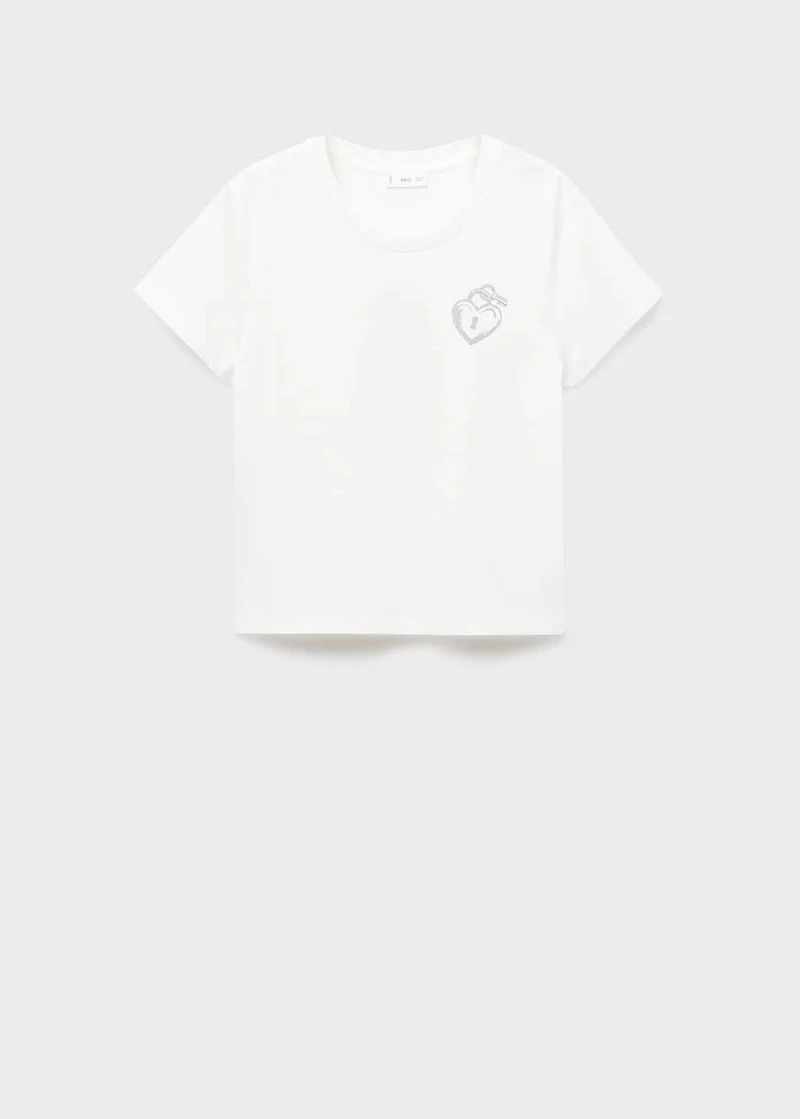 Cotton heart t-shirt