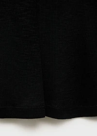 Long-sleeved knitted t-shirt