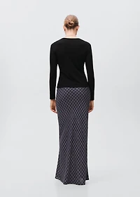 Long-sleeved knitted t-shirt