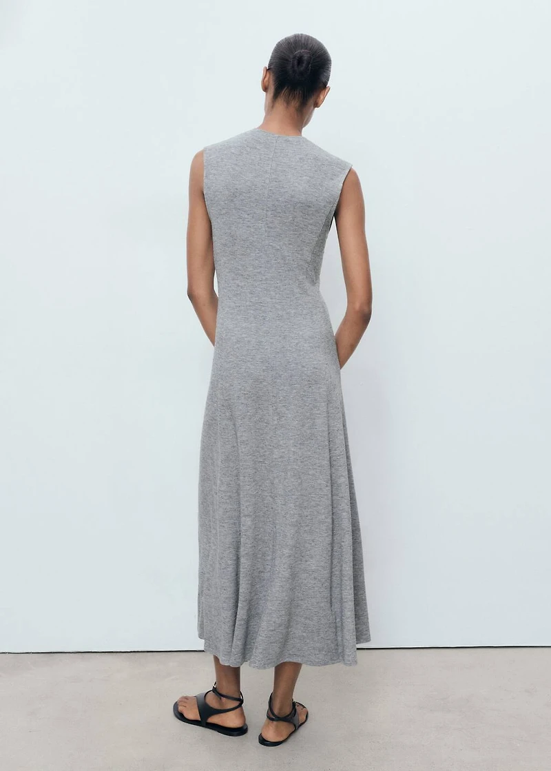 Dress with rhinestone seam