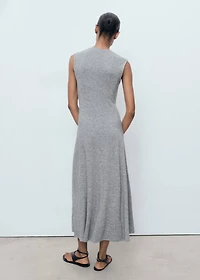 Dress with rhinestone seam