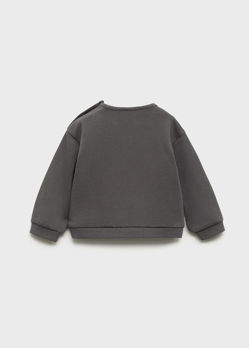 Embroidered detail cotton sweatshirt