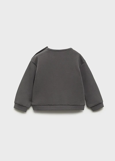 Embroidered detail cotton sweatshirt