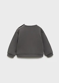 Embroidered detail cotton sweatshirt