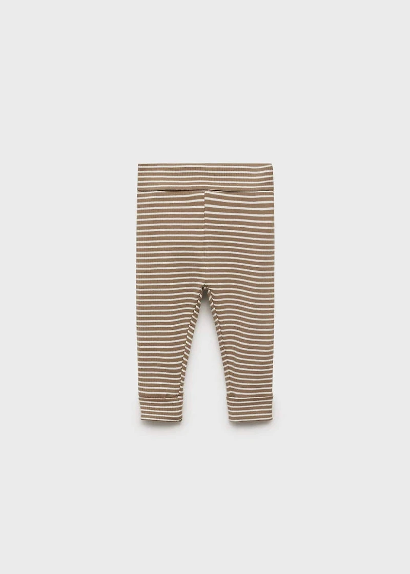 Stripped cotton leggings