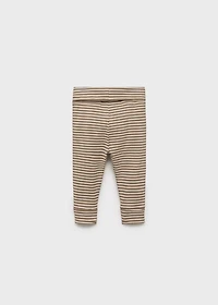 Stripped cotton leggings