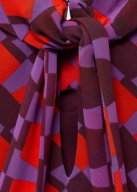 Printed dress with bow detail