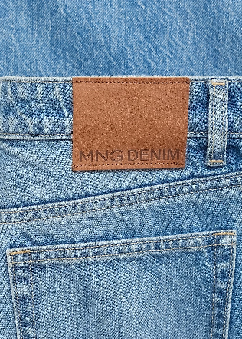 High waist straight jeans