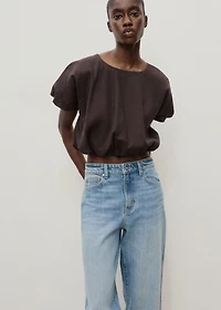 High waist straight jeans