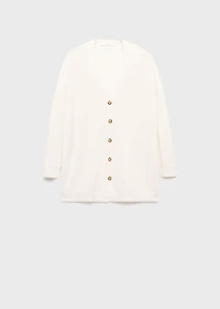 Buttoned wool cardigan