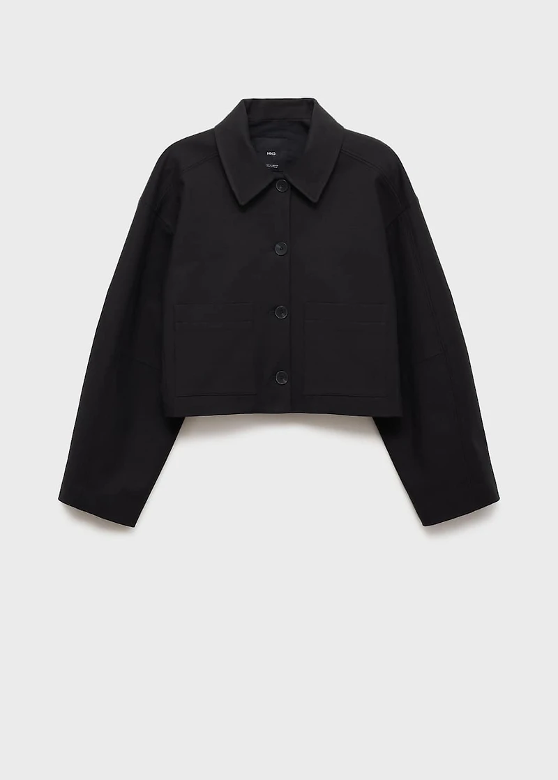 Cropped jacket with pockets