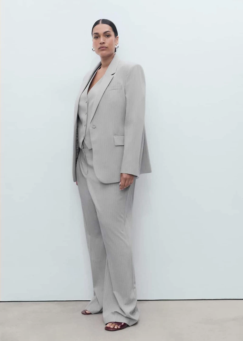 Pinstripe suit jacket