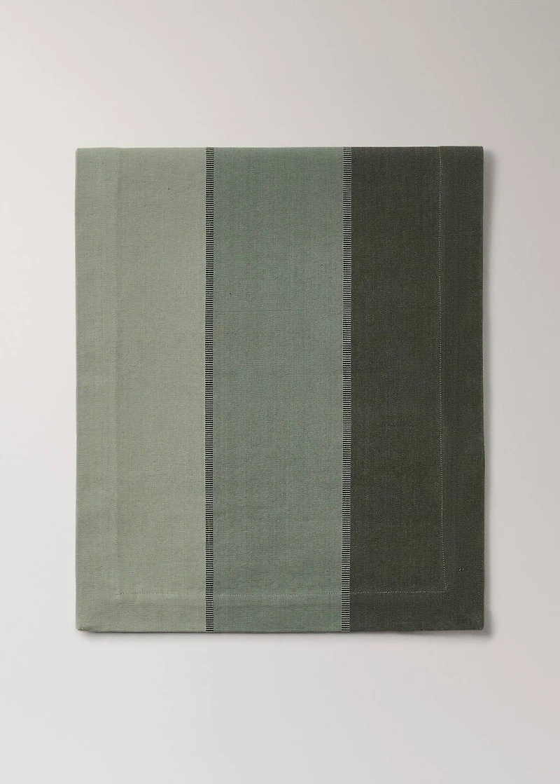 Cotton striped table runner various colors