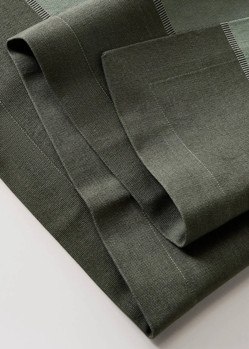 Cotton striped table runner various colors
