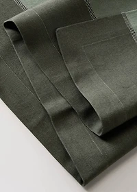 Cotton striped table runner various colors