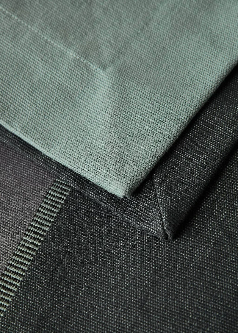 Cotton striped table runner various colors