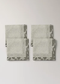 Damask-print napkins