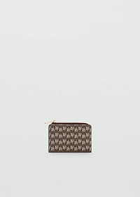 Small wallet with logo print