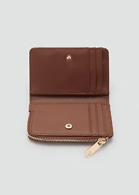 Small wallet with logo print