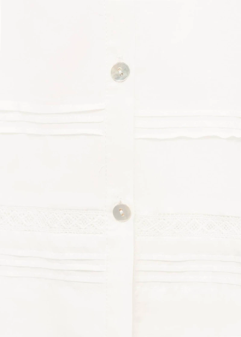 Cotton nightgown with lace detail
