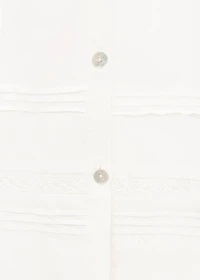 Cotton nightgown with lace detail