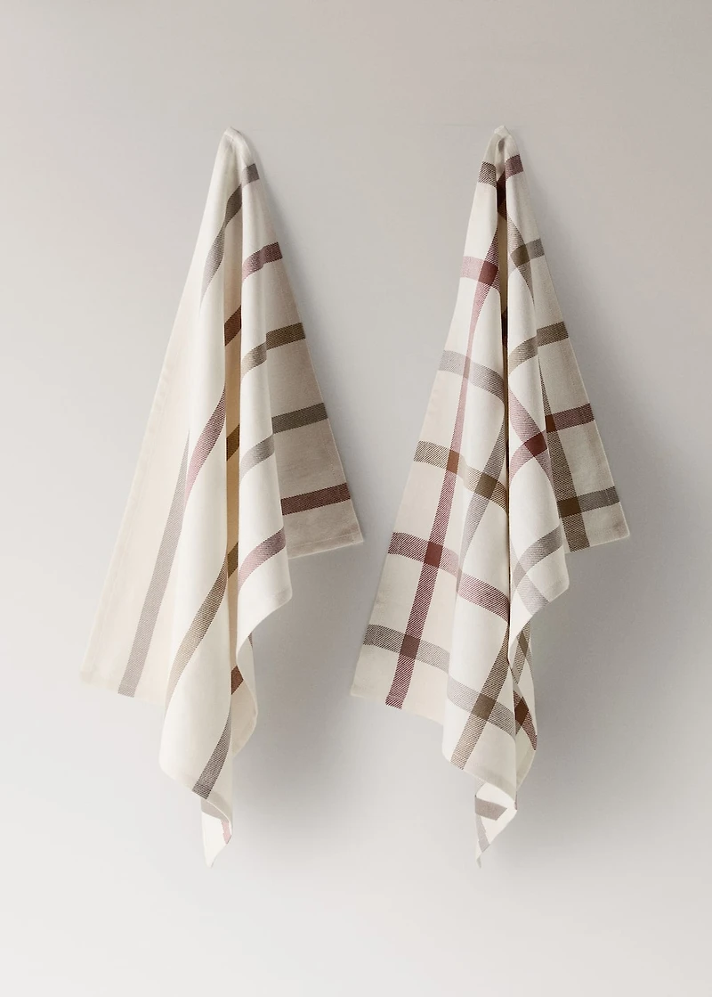 Striped kitchen towel