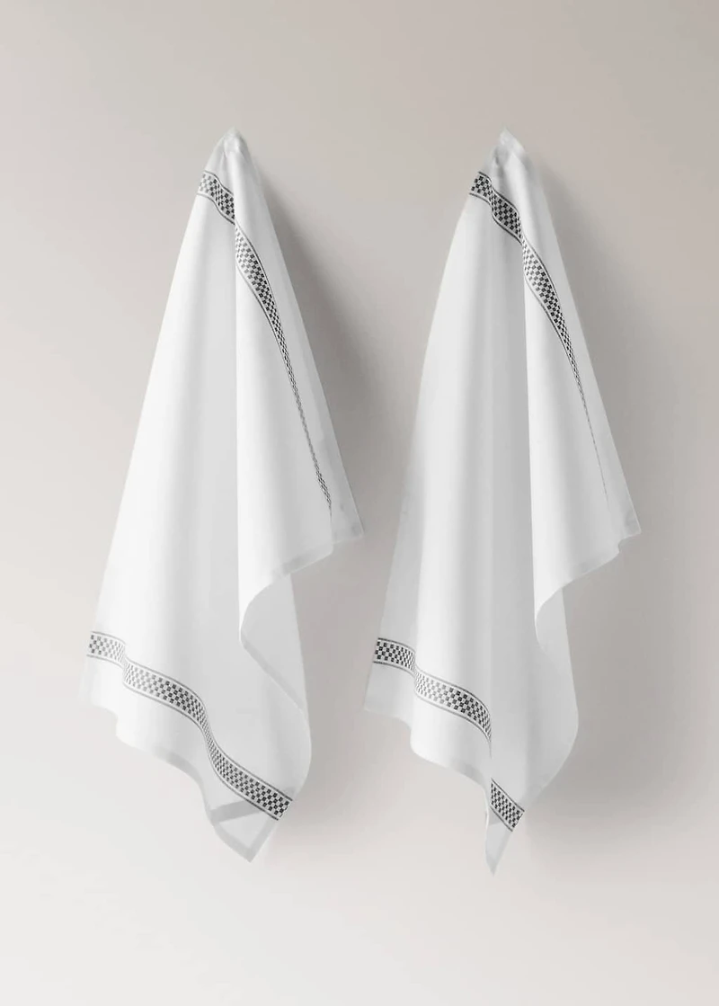 Cotton kitchen towel with details